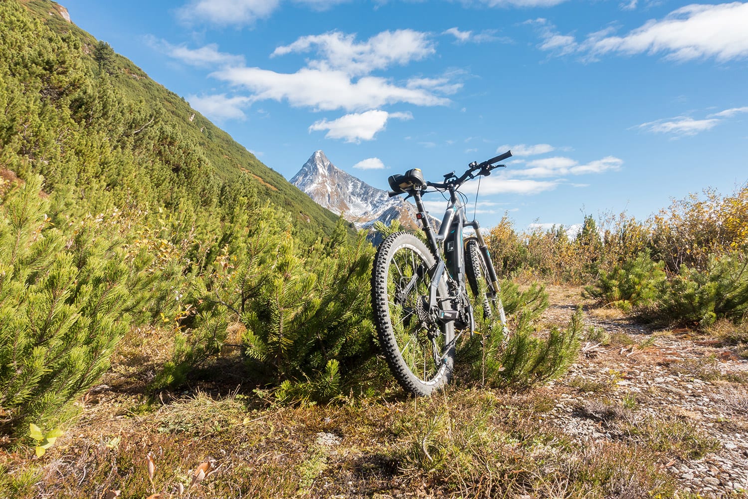 Mountainbike in den Alpen